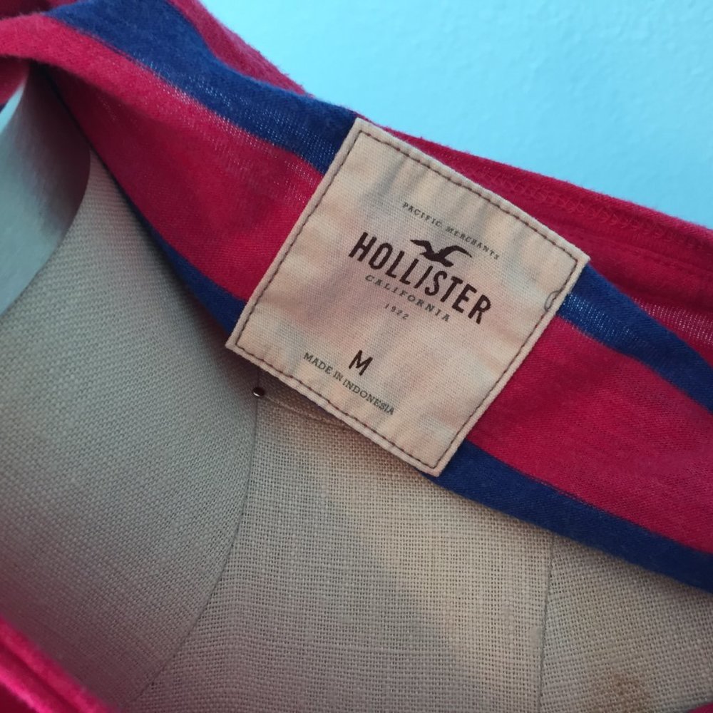 NEW Hollister Striped Tee in Pink and Blue M - Picture 10 of 10